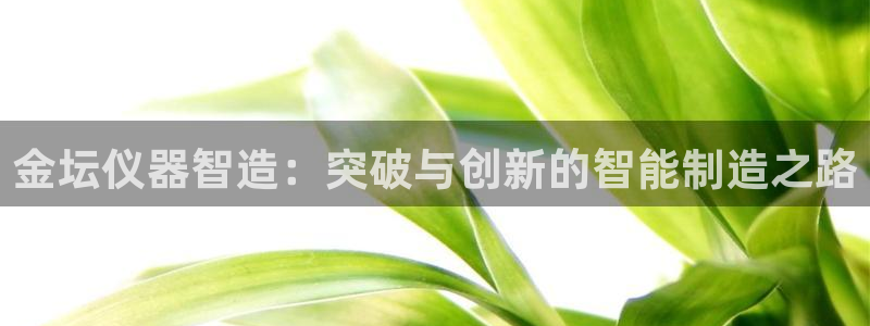 七星娱乐欧尼酱：金坛仪器智造：突破与创新的智能制造之路