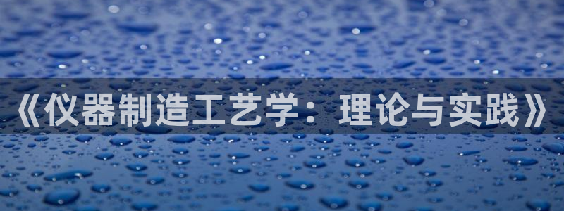 星欧娱乐登录注册：《仪器制造工艺学：理论与实践》