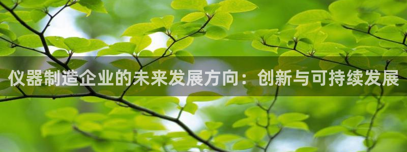 星欧娱乐扣款怎么回事：仪器制造企业的未来发展方向：创新与可持